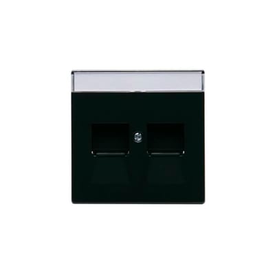 ABB Impressivo Center Plate 2x RJ45 with Dust Cover Anthracite