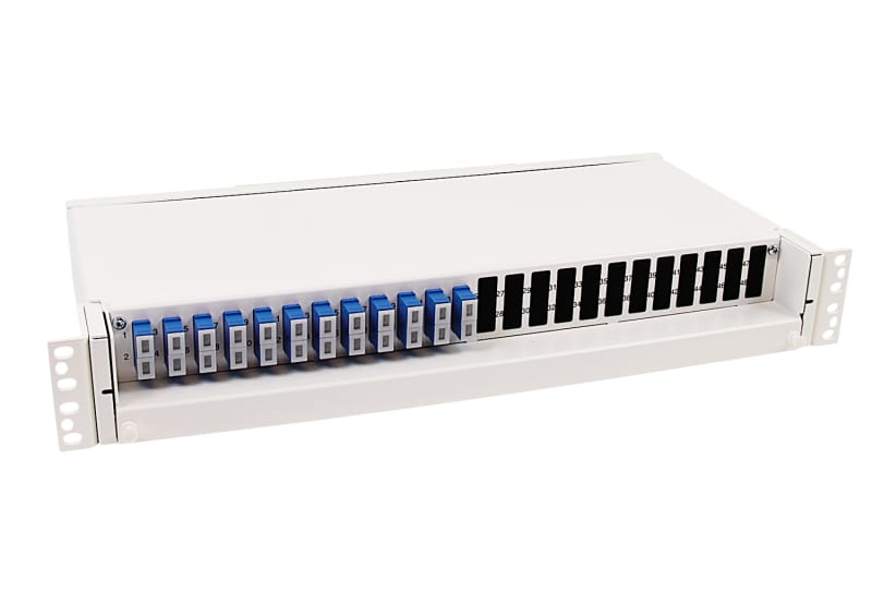 Panel m/ 24 SC, fiberhaler, SM (FP75-24SSC)