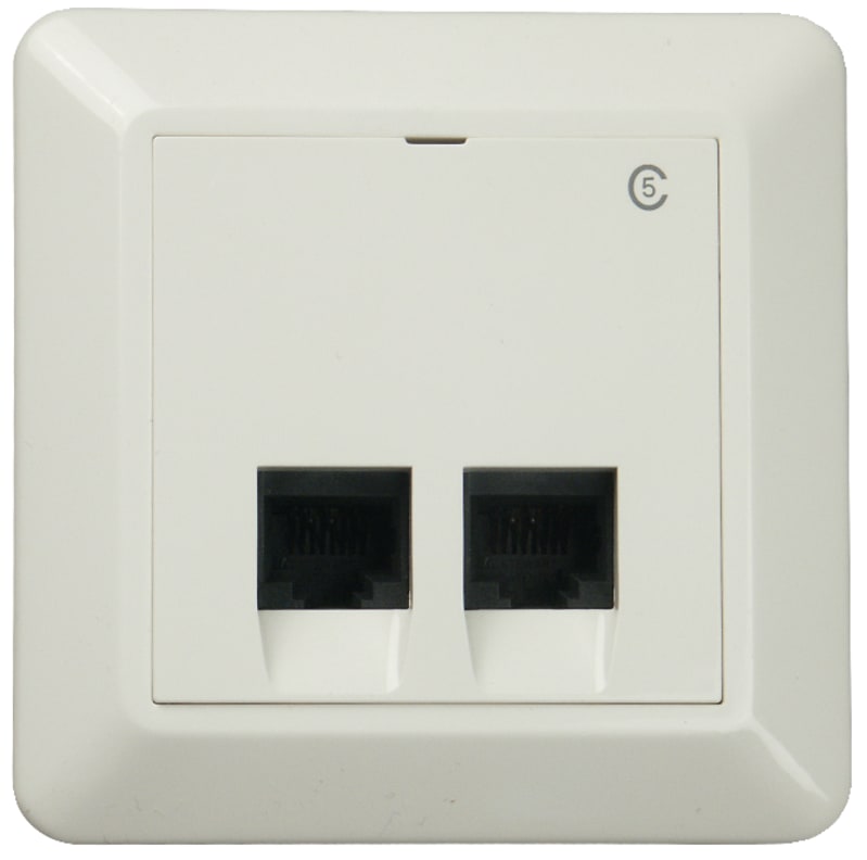 WALLU.CAT. 5 2XRJ45/UTP Recessed (EKO03400)