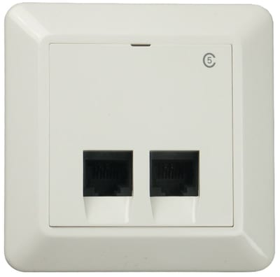 WALLU.CAT. 5 2XRJ45/UTP Recessed