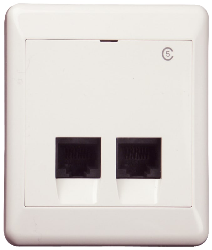 WALLU.CAT. 5 2XRJ45/UTP Surface (EKO03405)