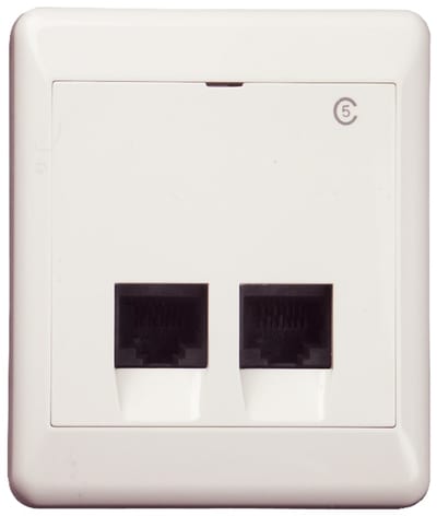 WALLU.CAT. 5 2XRJ45/UTP Surface