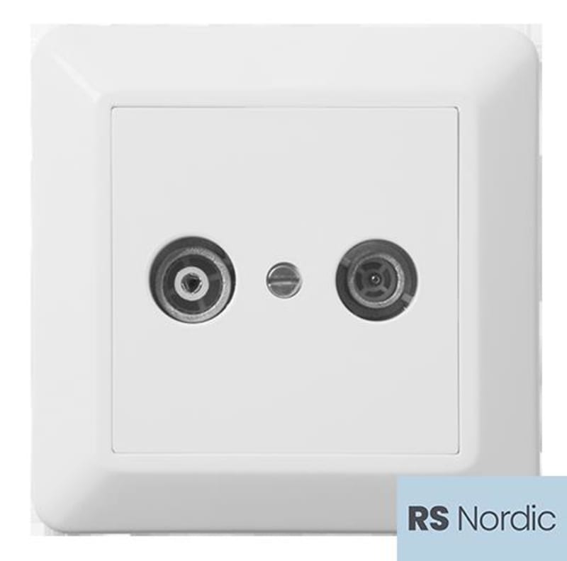 RS Nordic Antenna Outlet 1 dB, End, White PURE WHITE (EKO30160)