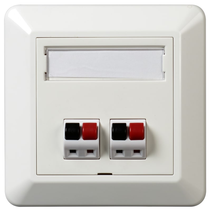 Schneider Electric RS16/MOD Flush-Mount 2x Loudspeaker Outlet White (EKO05591)