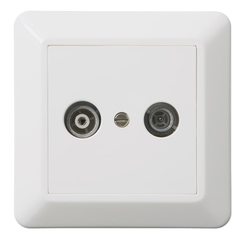 Antenna Outlet 7 dB, Loop-Through, White (EKO05268)