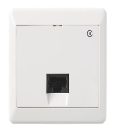 ELKO RS16/MOD P 1x8 Cat 6 UTP Modular Outlet Flush-Mount
