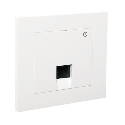 PLUS 1XRJ45/UTP/CAT6 in POLAR WHITE