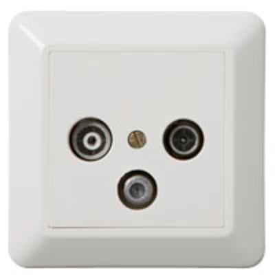 RS16 Multimedia Antenna Outlet 8 dB, End, White POLAR WHITE