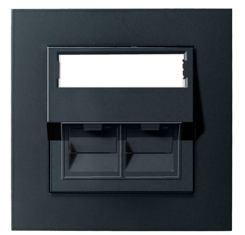 PLUS/MOD in TL 1X8 C6 UTP Black (EKO05567)
