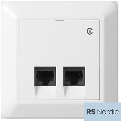 MOD 2X8 Cat. 6 in RS PURE WHITE