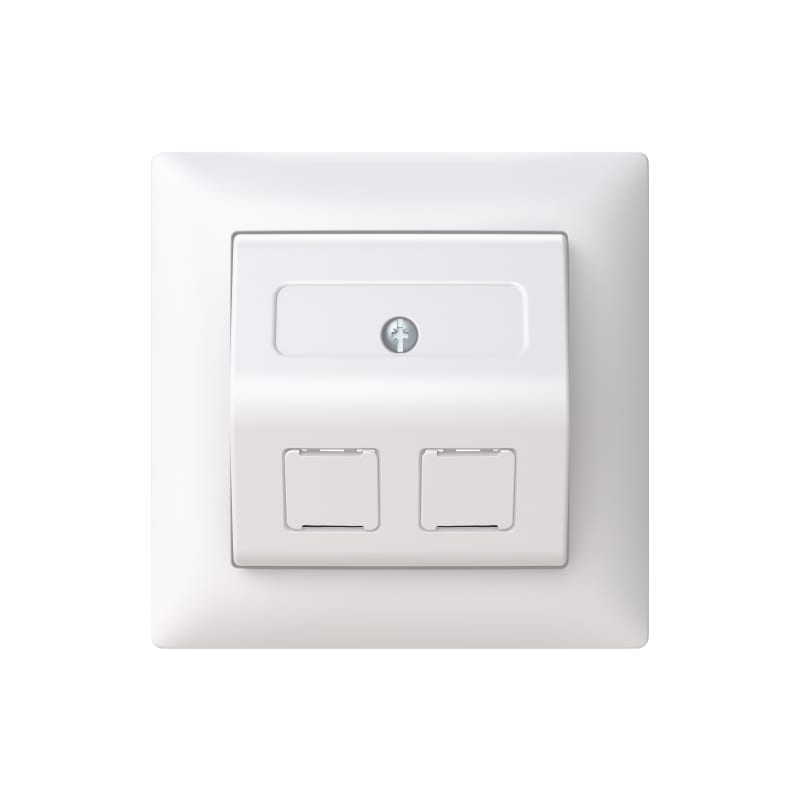 SAGA DATA Flush FOR 2 X RJ45 with Frame (2TKA00004985)