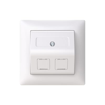 SAGA DATA Flush FOR 2 X RJ45 with Frame