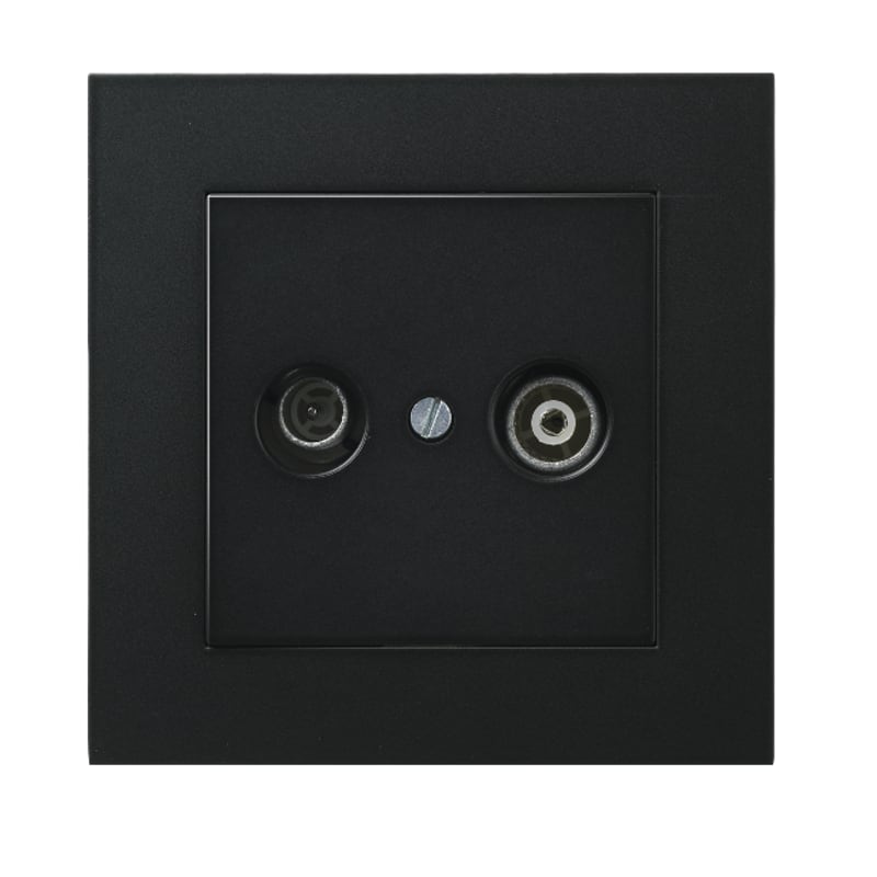 Plus Antenna Outlet 7 dB, Loop-Through, Black SO (EKO04008)