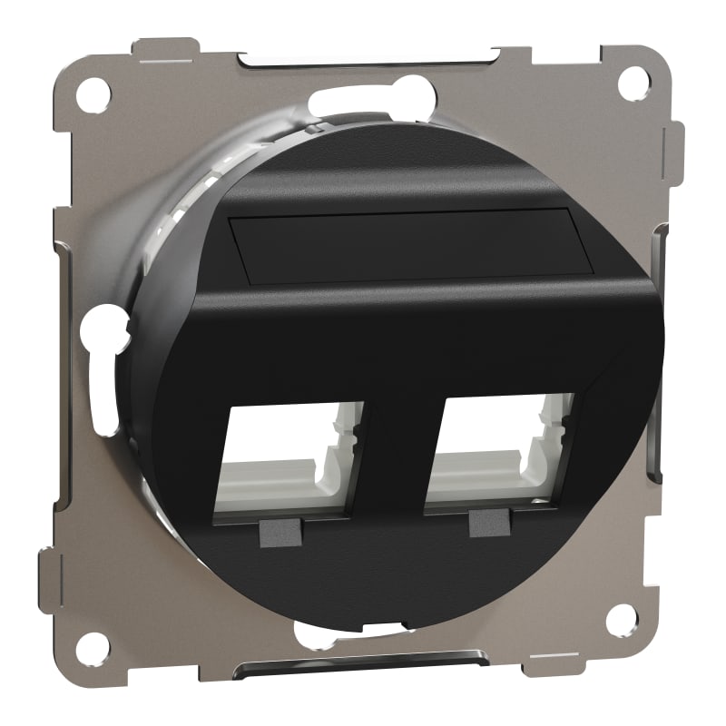 Sentralpl. 2X UNI oblique One Black (EKO50120)