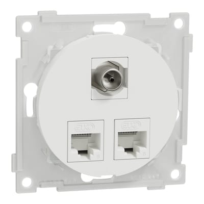 MOD.UT.2X8 CAT. 6 UTP 1XF/IEC One PURE WHITE
