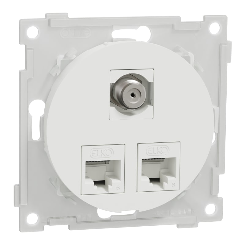 MOD.UT.2X8 CAT. 6 UTP 1XF/F One PURE WHITE (EKO50123)
