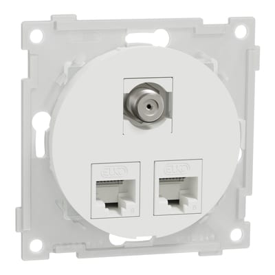 MOD.UT.2X8 CAT. 6 UTP 1XF/F One PURE WHITE