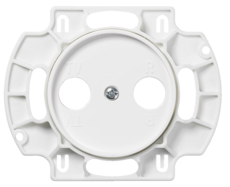 Robust centre plate for R/TV/SAT white (WDE000919)