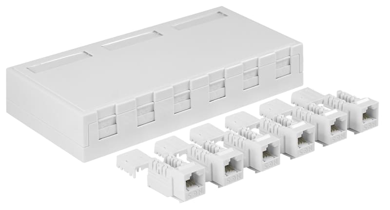 Patch Box 6 × Cat. 6 UTP, Plastic, QuickCompact (6970025)