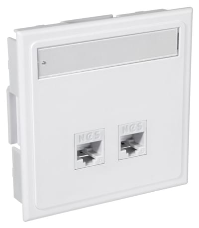 Wall outlet 2XCAT. 6 UTP CYB QuickCompact