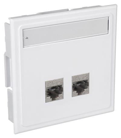 Wall outlet 2XCAT. 6A STP CYB QuickComp.