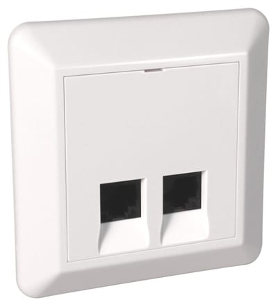 Modular contact 2XCAT. 6 UTP Wall-mounted RH NCS