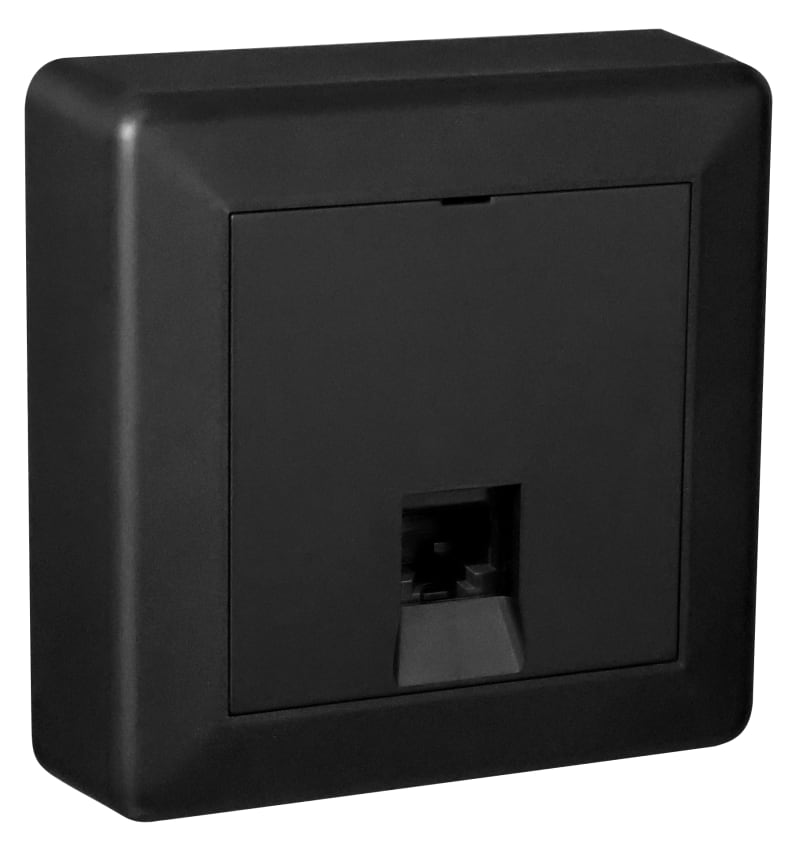 Modular contact 1XCAT. 6 UTP Wall-mounted Black NCS (6970088)