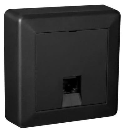 Modular contact 1XCAT. 6 UTP Wall-mounted Black NCS