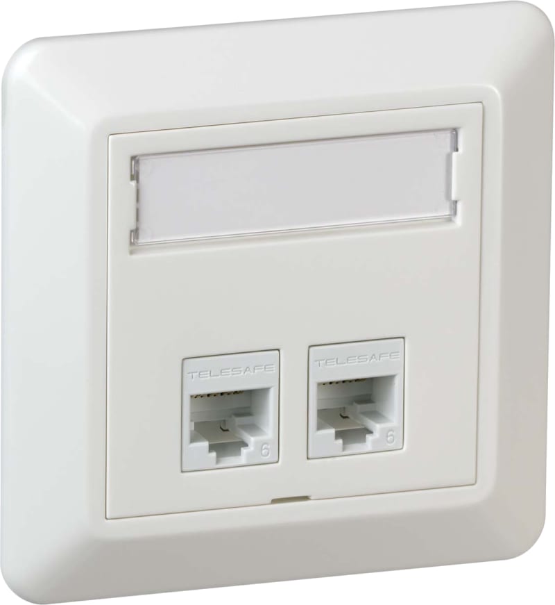 QuickCompact Wall Outlet 2x Cat6 UTP, RS (6970112)