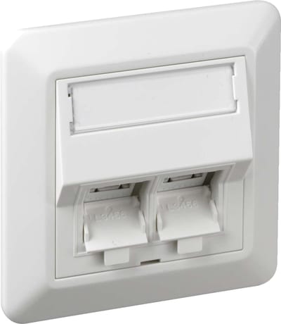 QuickCompact Wall Outlet 2x Cat6 UTP, RS SK