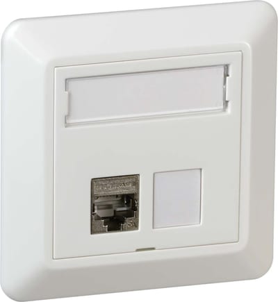 QuickCompact Wall Outlet 1x Cat6A STP, RS