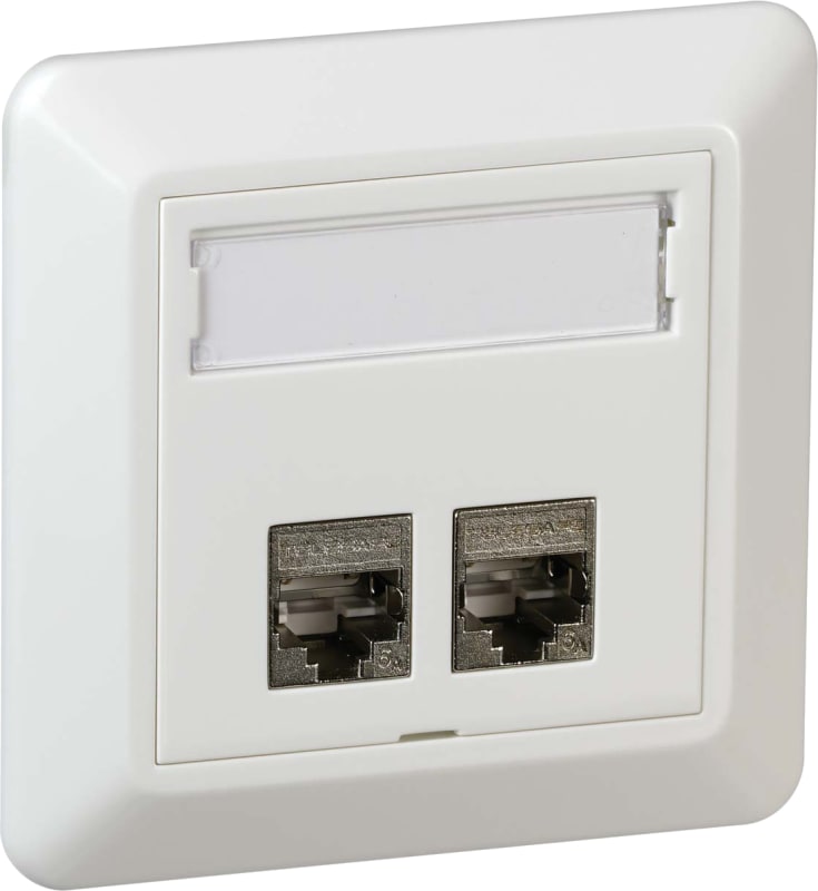 QuickCompact Wall Outlet 2x Cat6A STP, RS (6970132)
