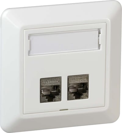 QuickCompact Wall Outlet 2x Cat6A STP, RS