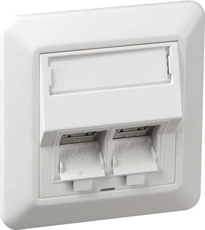 QuickCompact Wall Outlet 2x Cat6A STP, RS SK