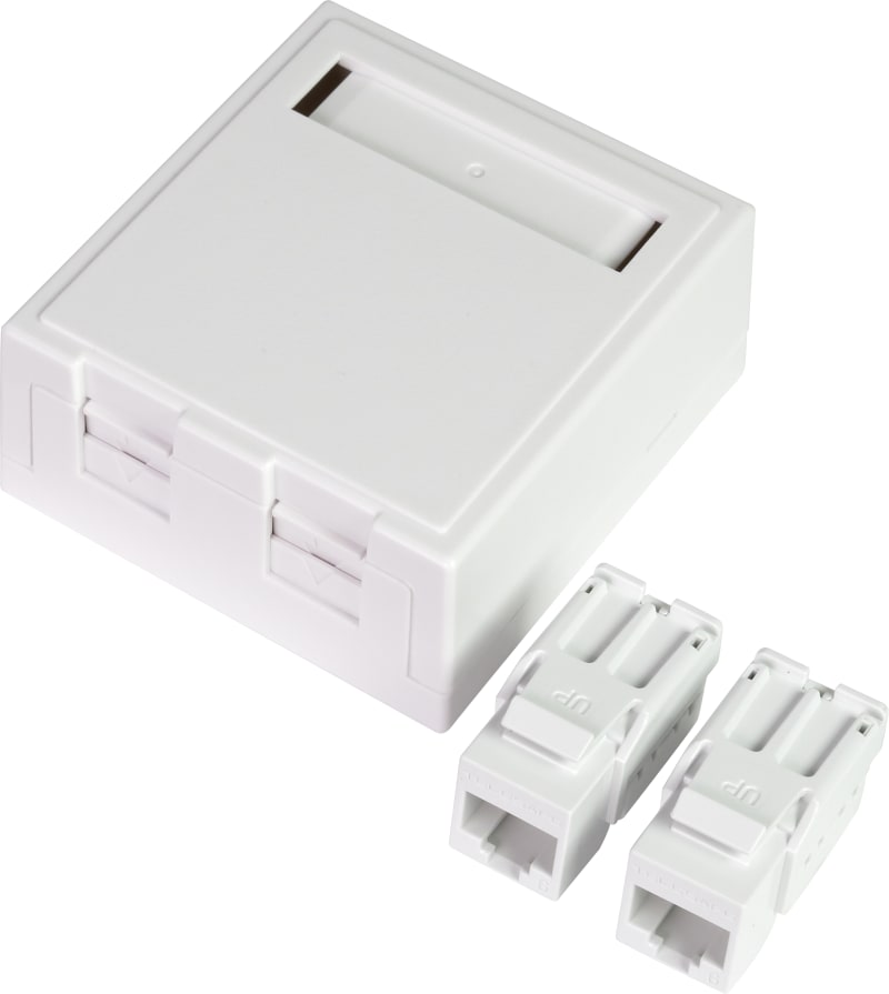 Lanse Surface-Mount Data Outlet 2xCat.6 UTP QuickCompact (6970150)