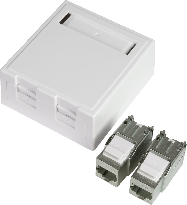 Surface-Mount Outlet 2xCat.6A STP QuickCompact (6970151)