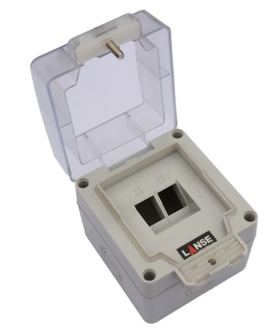 Wall-Mounted Box IP66 for 2 × Keystone, Empty, 83 × 83 × 90 mm