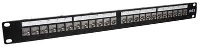 Patchpanel 19" 24XCAT. 6A STP Black QuickC