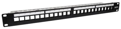 Patchpanel 19" 24XKEYSTONE Black empty