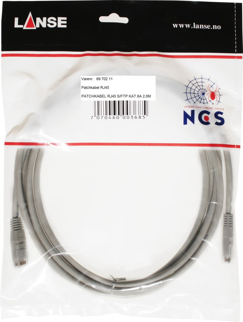 PATCHK. S/FTP C6A LSOH Grey 2,0M (6970211)