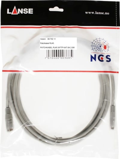 PATCHK. S/FTP C6A LSOH Grey 2,0M
