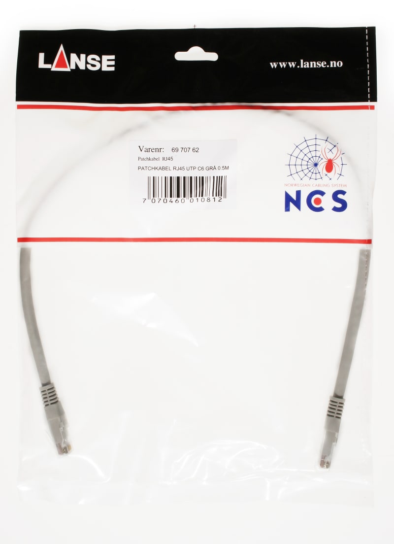 Patch CORD CAT.6 UTP GREY 0,5 M (6970762)