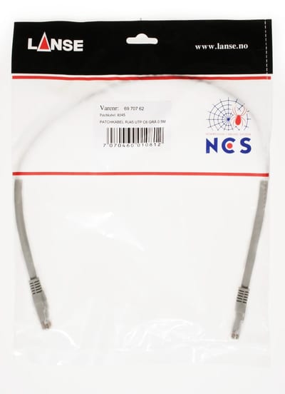Patch CORD CAT.6 UTP GREY 0,5 M