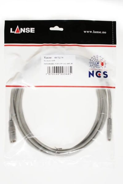 Patch CORD CAT.6 UTP GREY 10 M