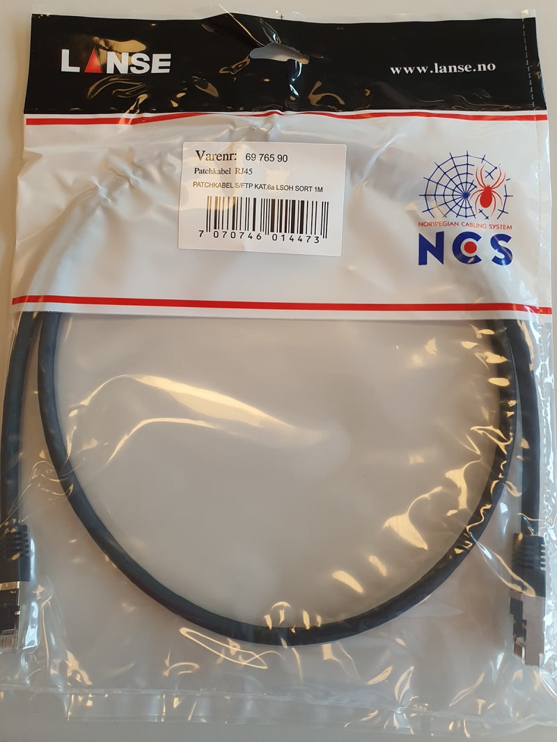 Patch cord S/FTP Cat. 6A LSOH Black 10M (6976596)