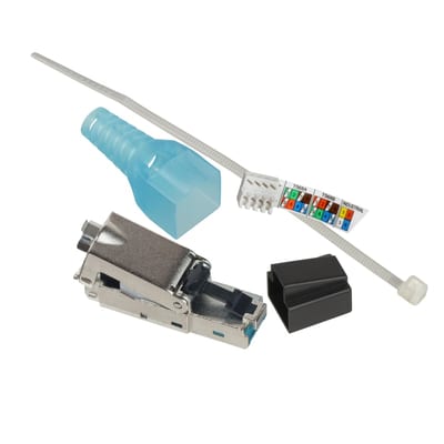 Schneider Electric Field termination plug, Actassi, RJ45, STP, CAT6A ACTPG6ATLS001