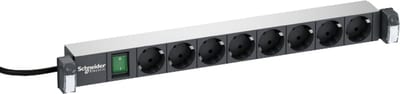 Schneider Electric Actassi 19" 1U Power Strip 8x Schuko 16 A