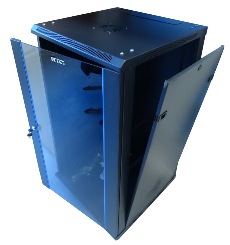 Wall-mount cabinet 19" 18HE Glassdoor (6996277)