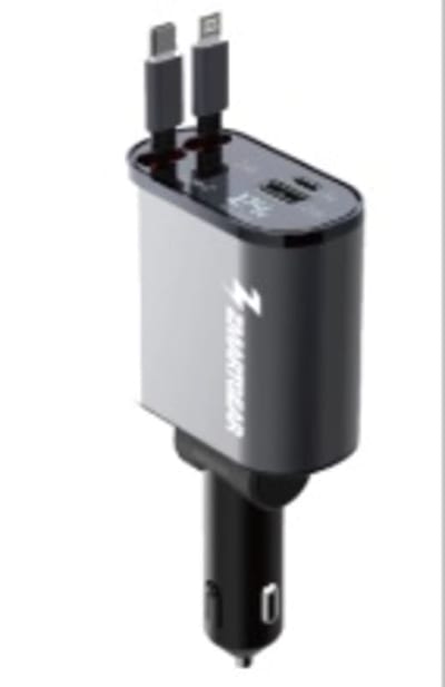 Mobillader 12V with uttrekkbare cables