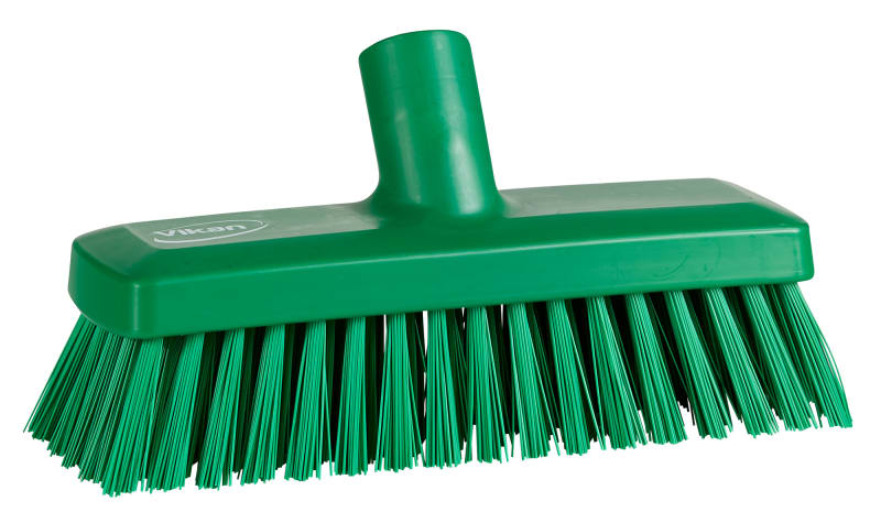 Vikan 70422 Compact Wall/Floor Scrub Brush 225 mm, Stiff, Green